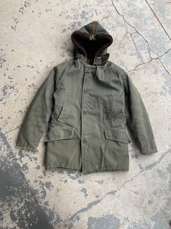 Vintage 50s B-9 Parka Flight Military Split Hood Jacket - Etsy Vintage 50s B-9 Parka Flight Military Split Hood Jacket - Etsy