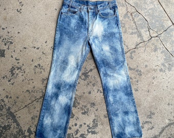 Vintage 80s Levis 517s Acid Wash Denim Jeans 33.5W