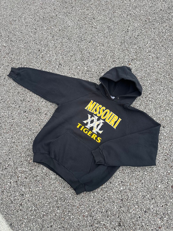 Vintage 90s Missouri Tigers Mizzou Raglan Hoodie