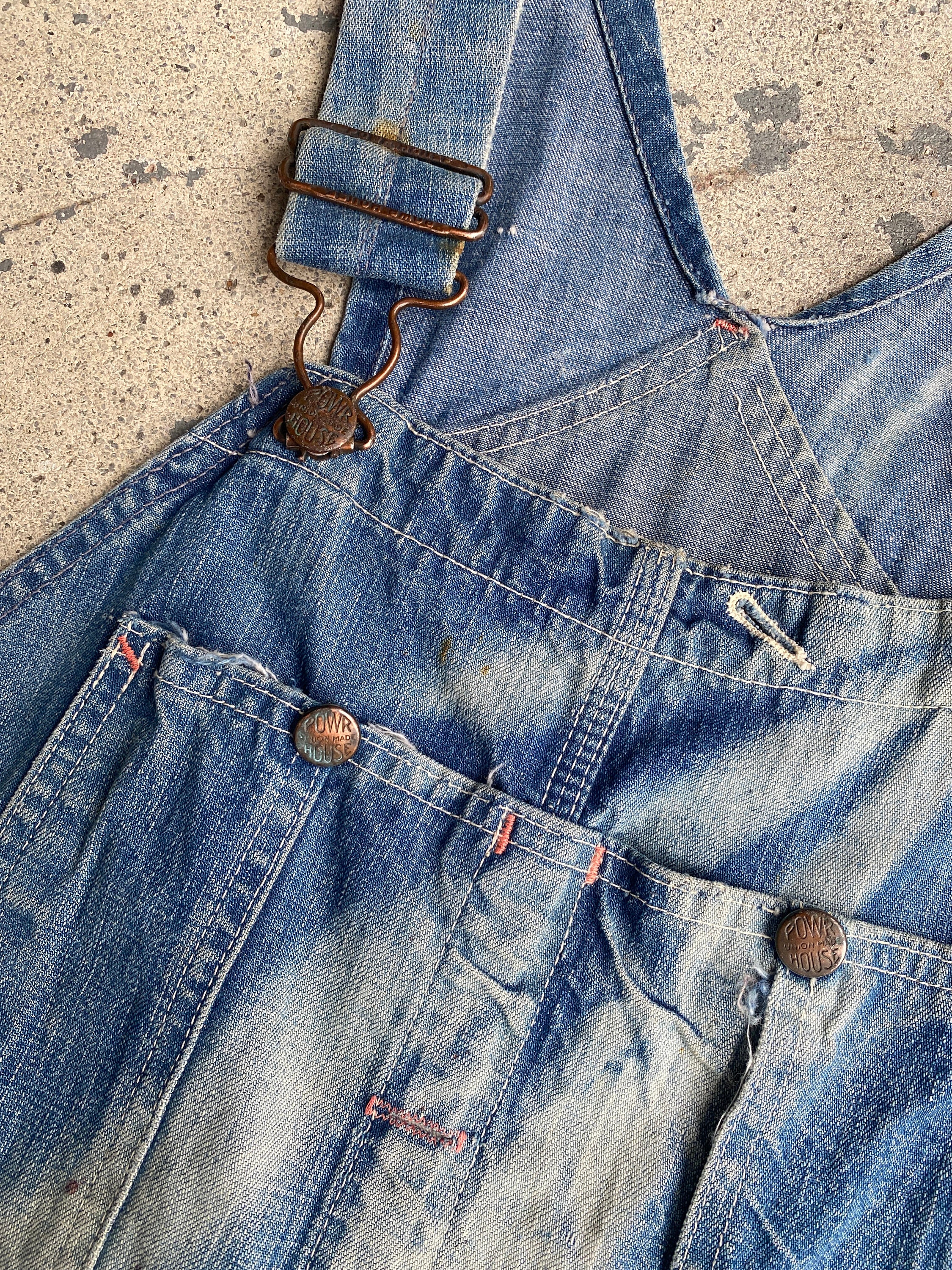 Vintage 50s Power House Sanforized Denim Overalls - Etsy