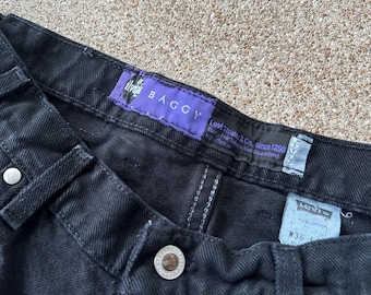 Vintage 90s Levis Silvertabs Baggy Black Denim Jeans 36W - Etsy