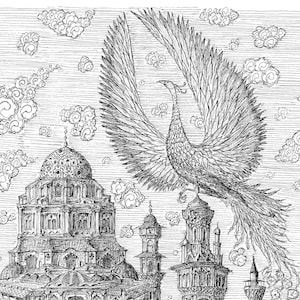 Simurgh&#39;s Visit - Art Print