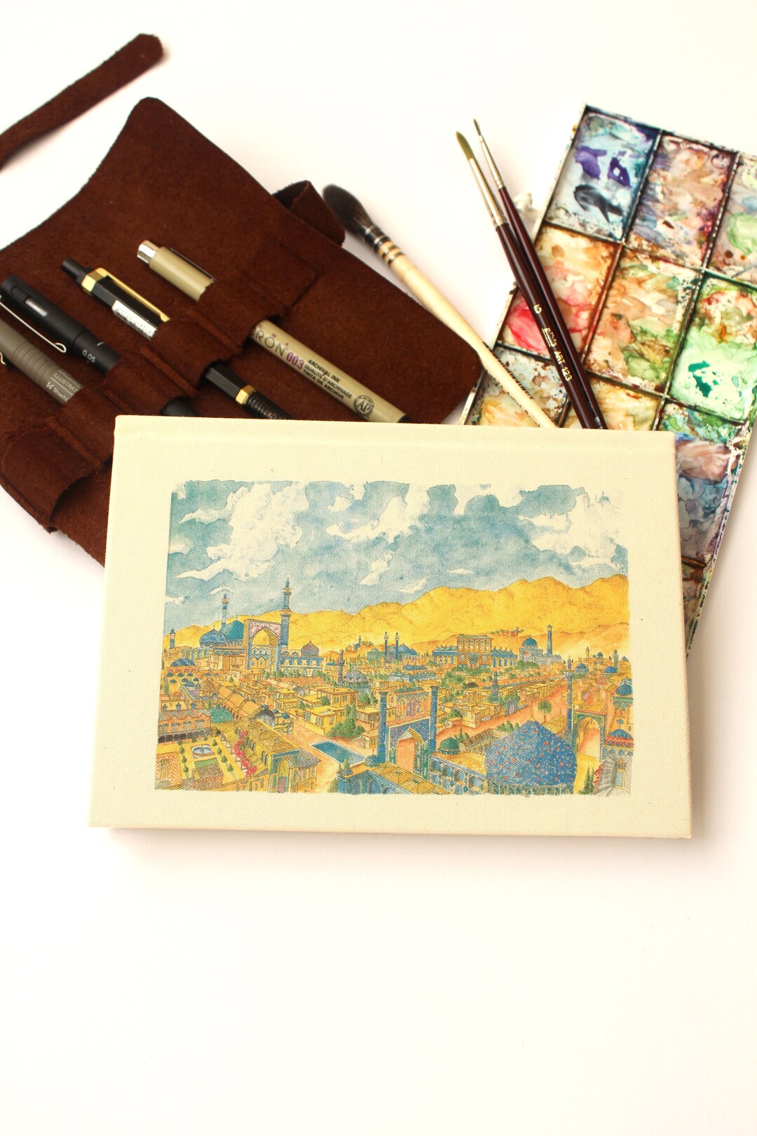 The Silk Road Canvas Cover Notebook Canvas Covered Journal Etsy