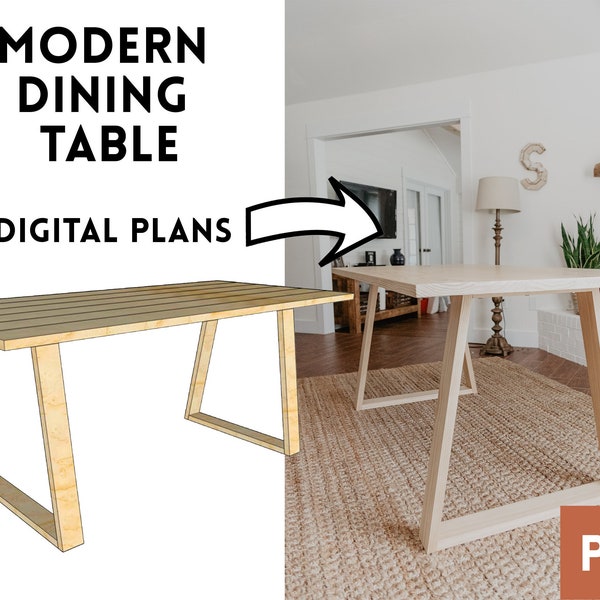 Modern Dining Table - Digital Plans