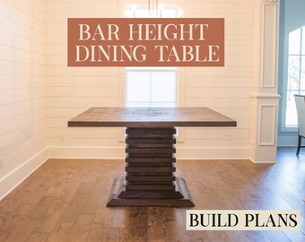 PDF Square Bar Height Dining Table Build Plans