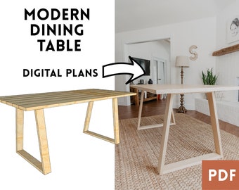 Modern Dining Table - Digital Plans