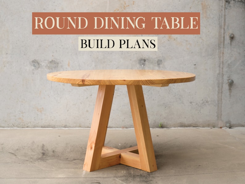 Round Dining Table Build Plans Etsy