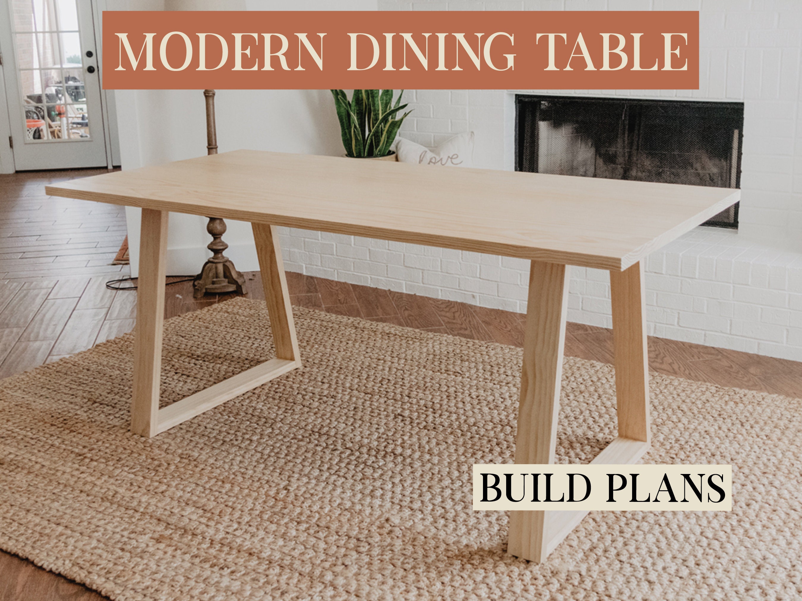 Modern Dining Table Build Plans Etsy