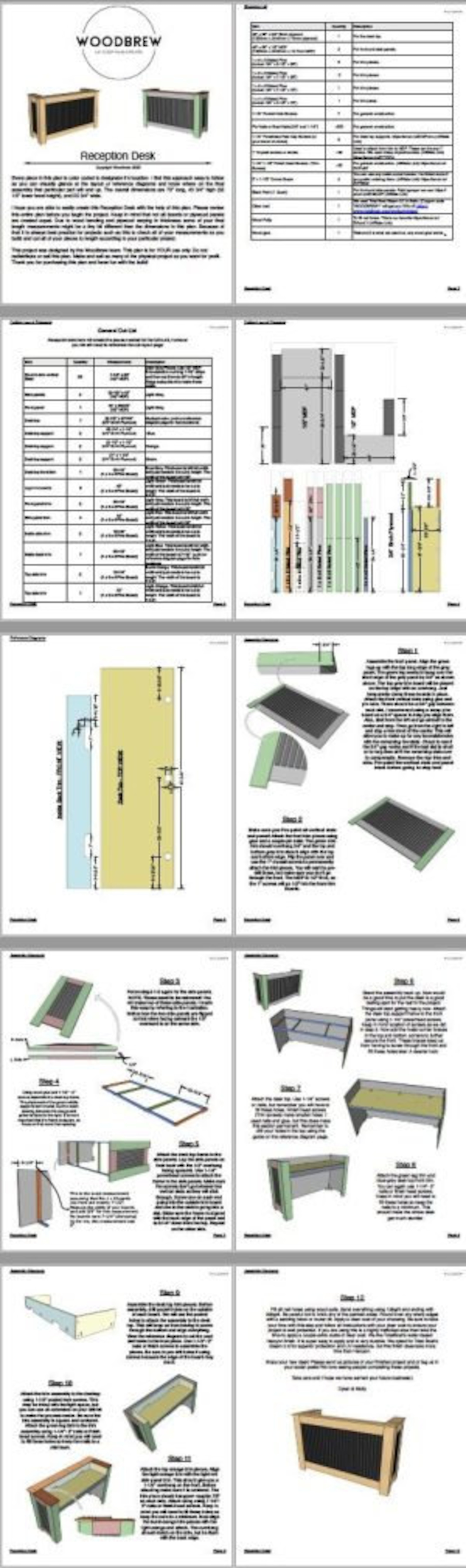 Reception Desk Build Plans Etsy
