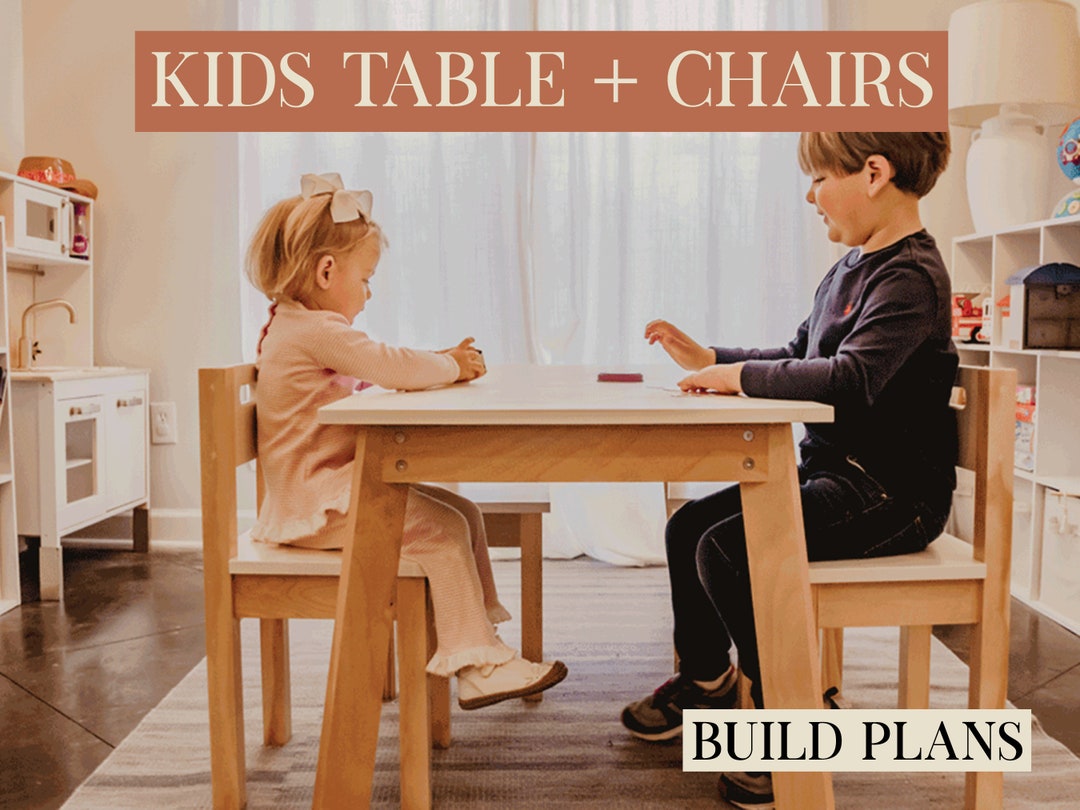 Kids Table and Chairs Build Plans Etsy