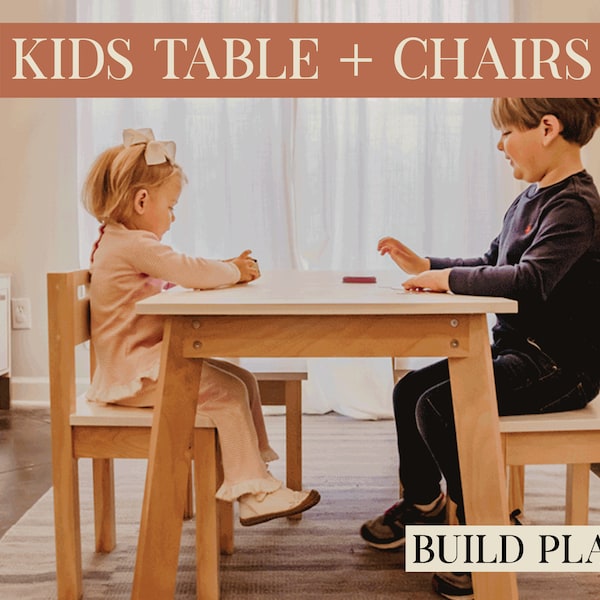 Kids Table and Chairs Etsy