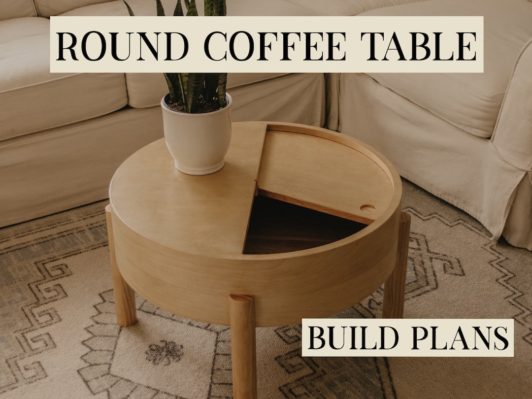 Coffee Table With Storage | Build Plans - Etsy