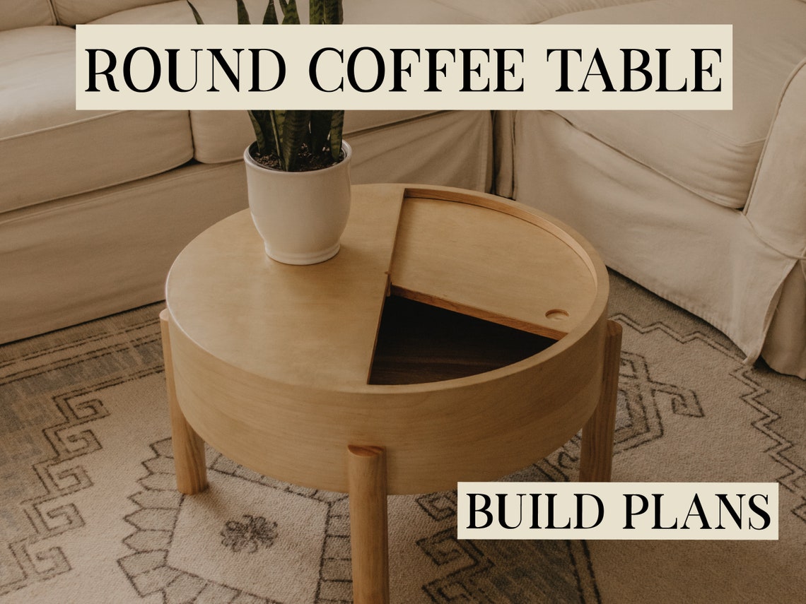 Coffee Table With Storage | Build Plans - Etsy