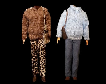 Handmade Sweater an Pants for 12 inch Fashion Dolls. Two options, choose one