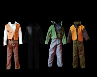 Western/Bonanza style outfits for 12 inch 1/6 scale male fashion doll. Four options, choose one or all