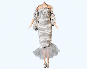 Abendkleid für 11,5 cm Fashion Doll