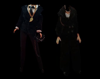 Handmade Pants and Jacket Outfit  for 11,5 inch fashion dolls. Two options, choose one.