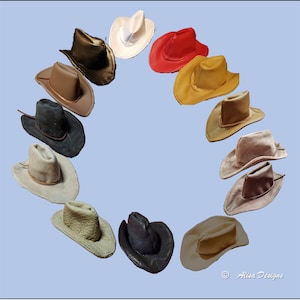 Handmade Stetson Hat/Cowboy Hat for Fashion Dolls - thirteen options, choose one