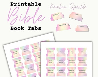 Printable Bible Tabs, Floral Bible Tabs, Digital Bible Tabs, DIY Bible ...