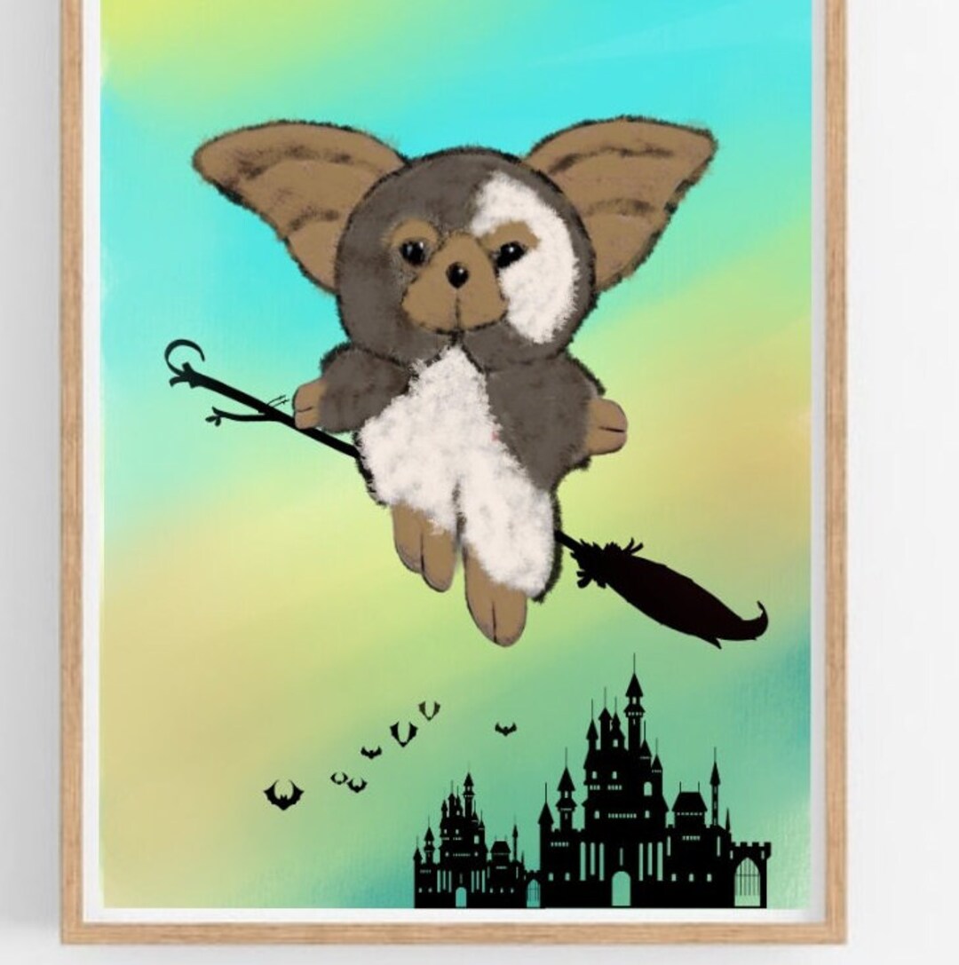 Gizmo Art Print Wall Decor Kids Room Birthday Gift Games Nursery Decor ...