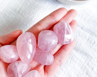 1pc Rose Quartz Stone Crystal Tumbled Pink Crystal Tumbled Polished Rose Quartz Stone Unconditional Love Crystal Meditation Crystal