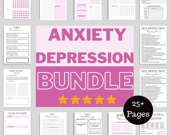 Anxiety Journal/Anxiety & Depression Journal Prompts/Therapy Journal/Mental Health Worksheets/Mental Health Journal