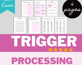 Trigger Processing/Worksheets for Thought Processing for Mental Health and Daily Self Care/Trigger Processing Journaling Pages