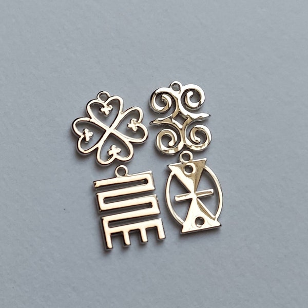 Silver / Gold plated Akan Adinkra Sankofa Charms