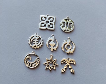 Silver/Gold plated Akan Adinkra Sankofa Charms