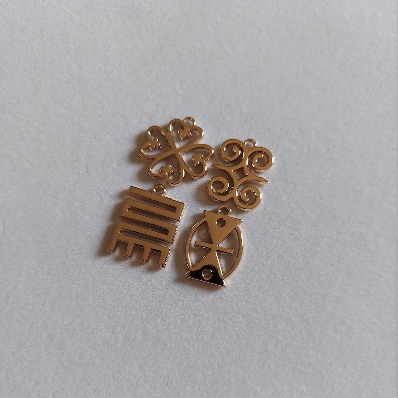 Silver Gold plated Adinkra Charms