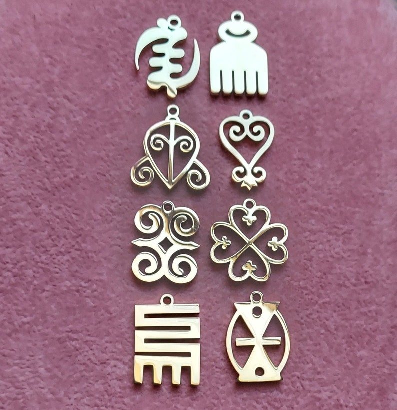 Silver Gold plated Adinkra Charms