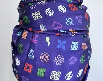 ARABA Duku Adinkra SATIN cloth | scarf
