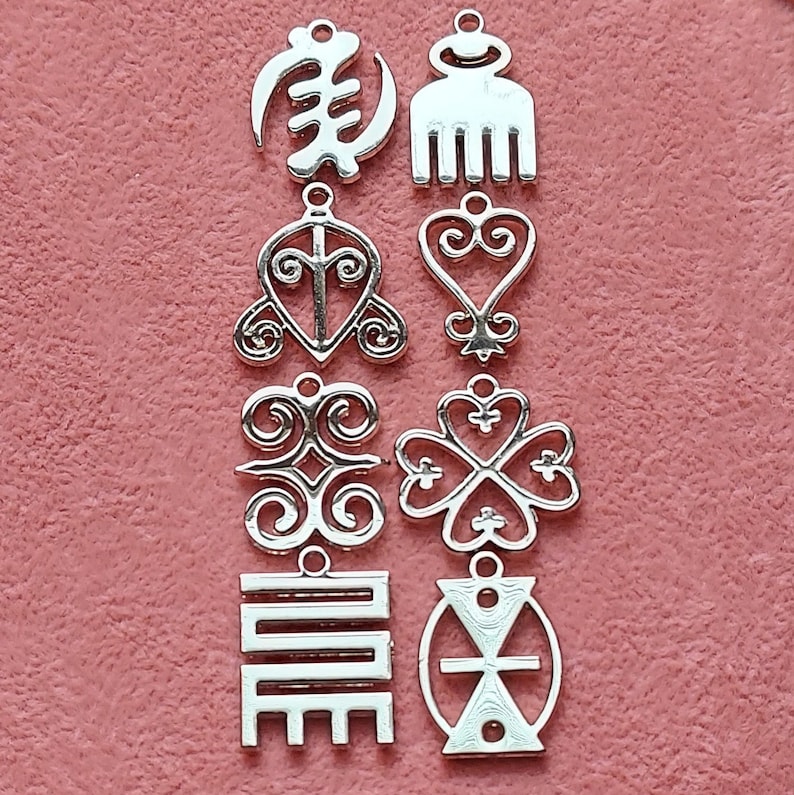Silver Gold plated Adinkra Charms