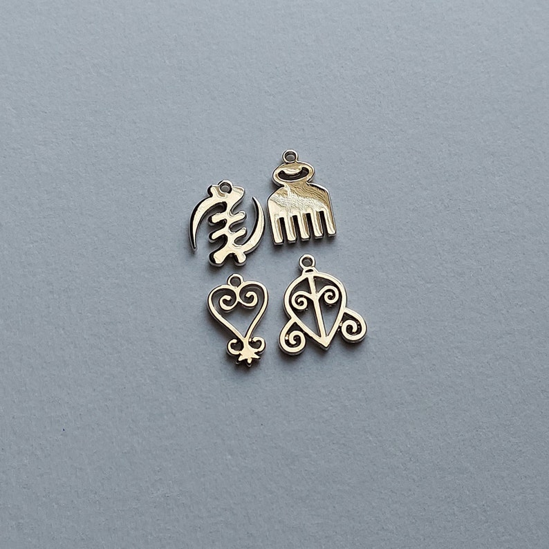 Silver Gold plated Adinkra Charms