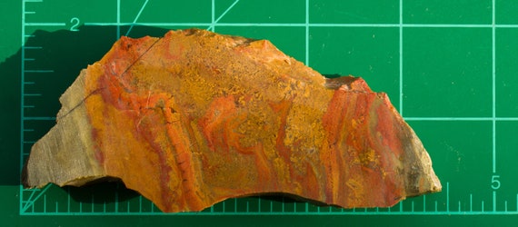 Brightly Colored Jasper with Reds Lapidary Slab Yellows and Greens
