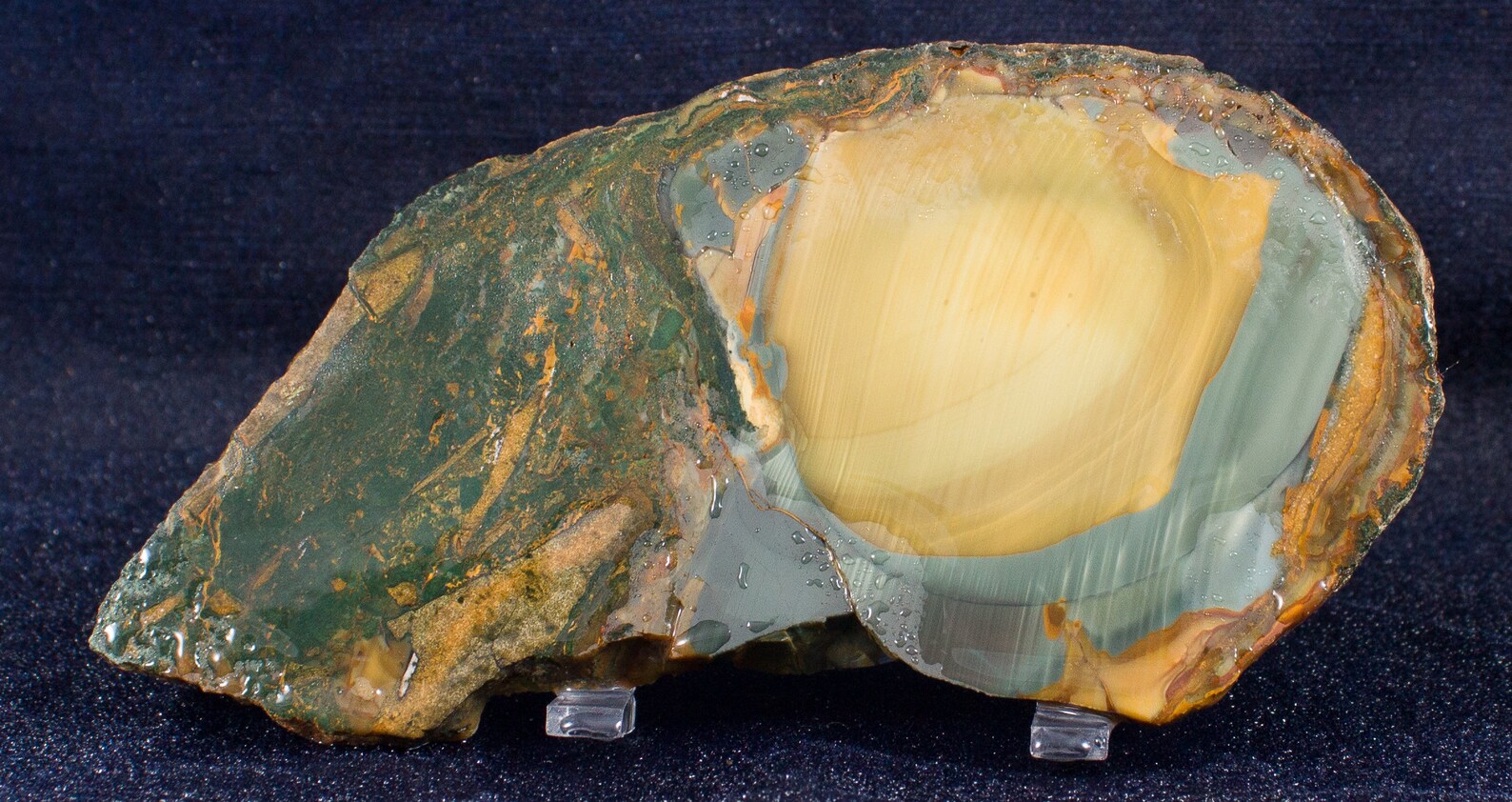 Lapidary Slab Blue Mountain Jasper with Nice Clear Orbs Etsy