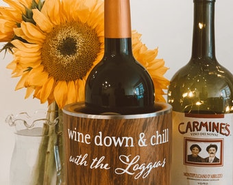 Regalo personalizado de enfriador de vino aislado S'well
