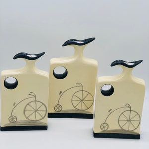 Beautiful set of 3 ceramic Amphora, Handpainted