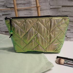 Kosmetiktasche Glitzerstepper grün