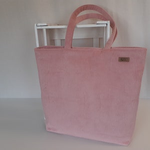 Shopper Beutel Cord Rosa Tasche