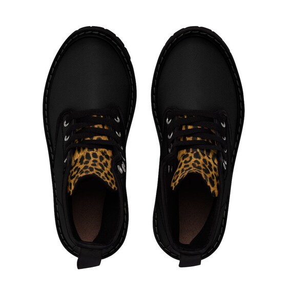 Botas de lona de hombre de la lengua leopardo | Etsy México