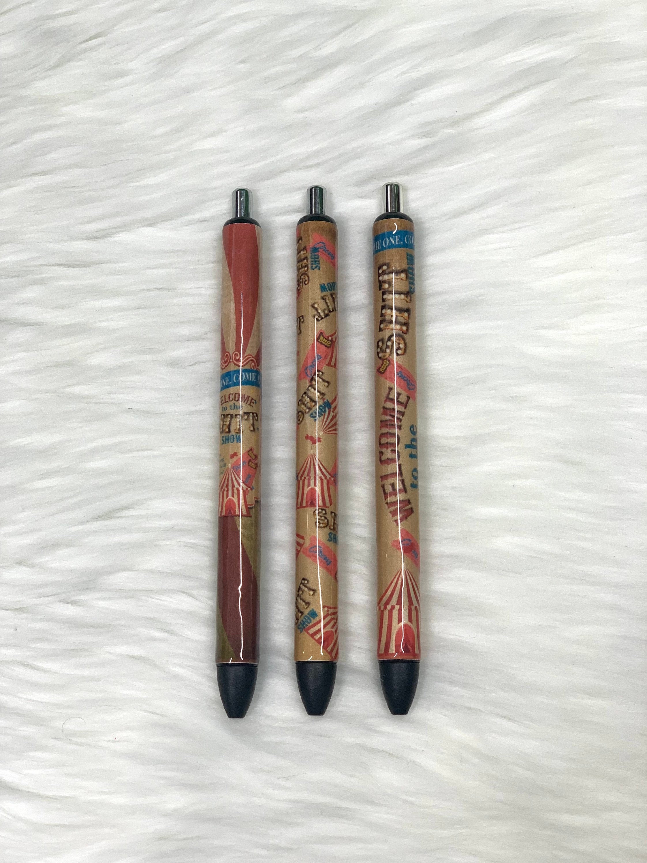 5Pcs MAMA Customer Service Pens Push Type Shit-show Pens Plastic