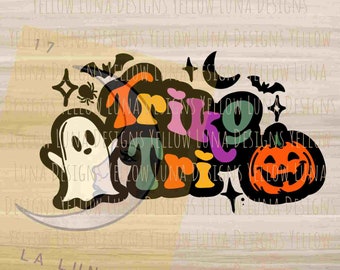 SPOOKY Kids Triko Tri Halloween PNG and SVG