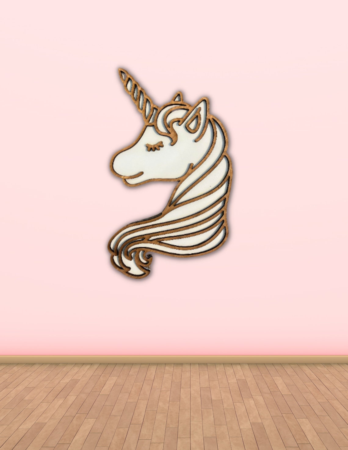 Unicorn Head Wall Decor Instant Download File for Crafts Wood Etsy