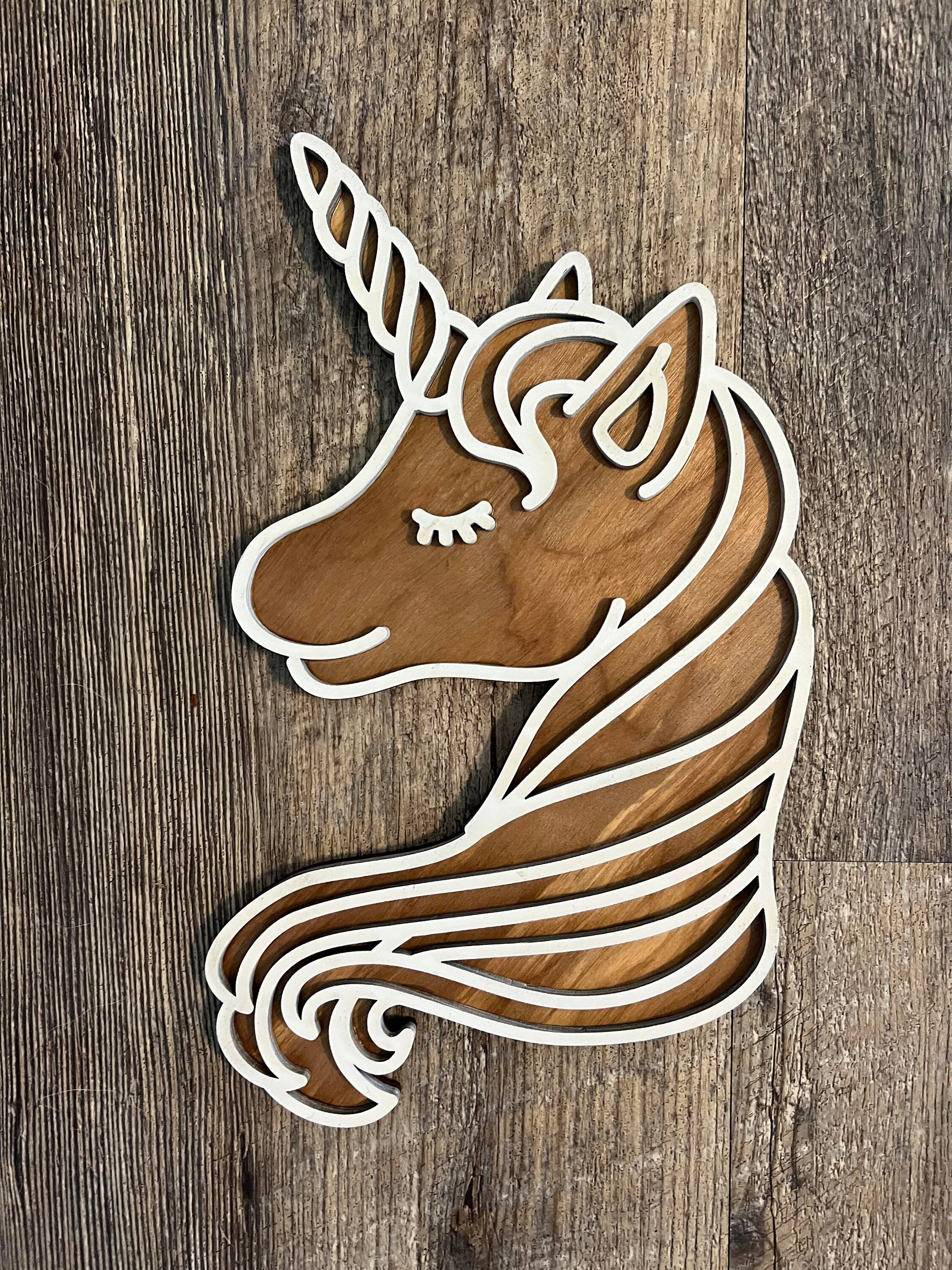 Unicorn Head Wall Decor Instant Download File for Crafts Wood Etsy UK