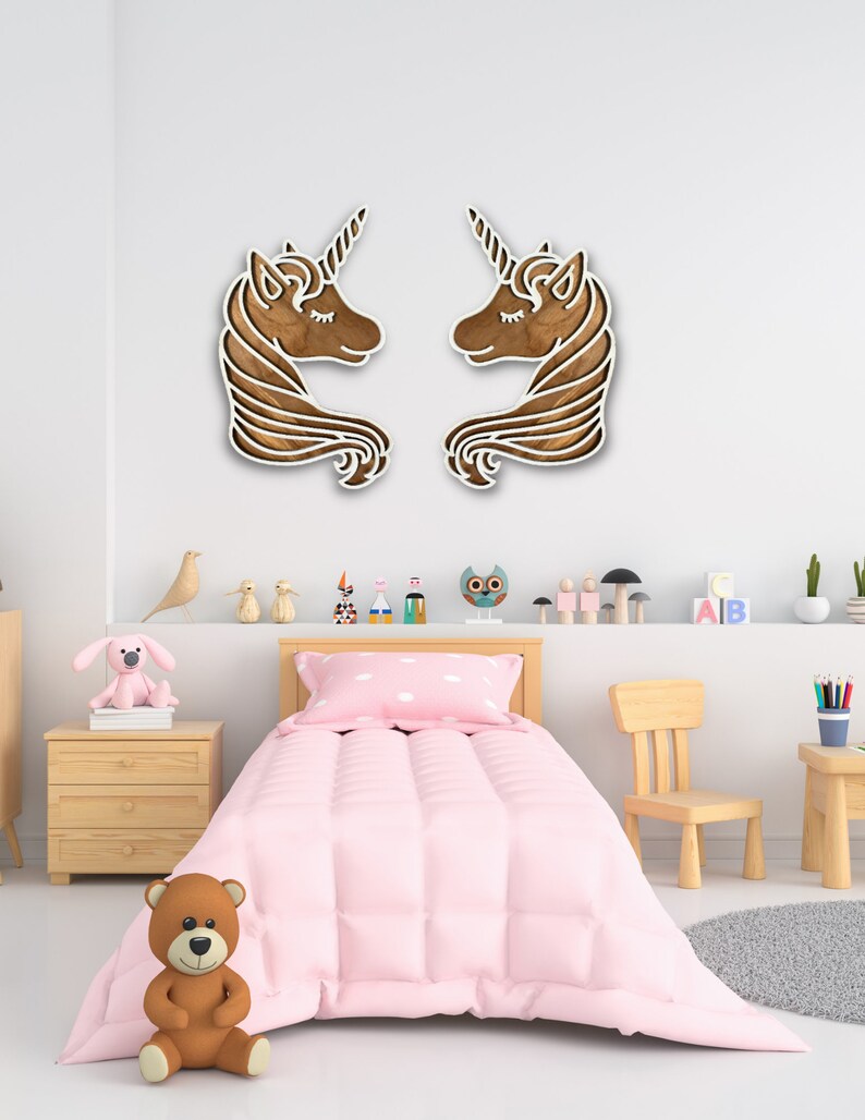 Unicorn Head Wall Decor Instant Download File for Crafts, Wood Work