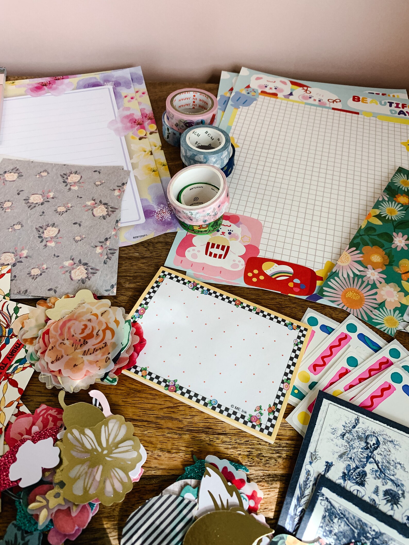 90 Piece Stationery Grab Bag Cute Letter Set Pen Pal Etsy