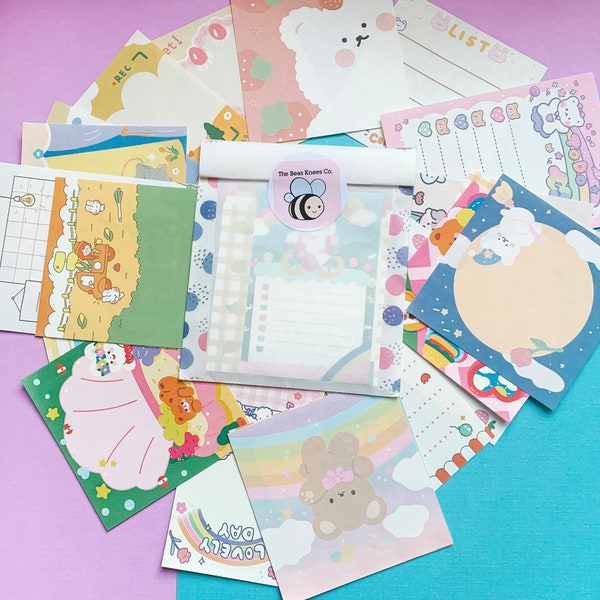 Kawaii Memo grab bag | memo grab bag | mystery bag | memo sheets kawaii memo | stationery | bullet journal supplies | pen pal | mothers day