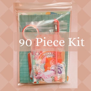 90+ piece stationery grab bag | cute letter set | pen pal supplies | journal supplies | stationery | kawaii | junk journal grab bag | gift