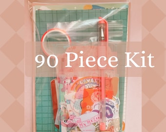 90+ piece stationery grab bag | cute letter set | pen pal supplies | journal supplies | stationery | kawaii | junk journal grab bag | gift